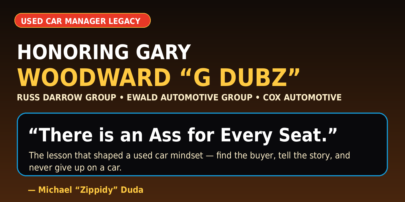 Honoring Gary Woodward G Dubz quote card